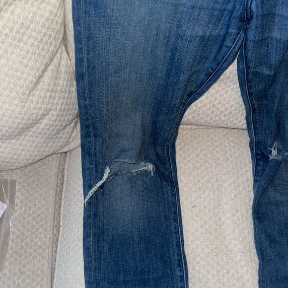 Mens' 7 (Seven) For Mankind Light Denim Slimmy Jeans - Tattered - 33/30 - Picture 5 of 13